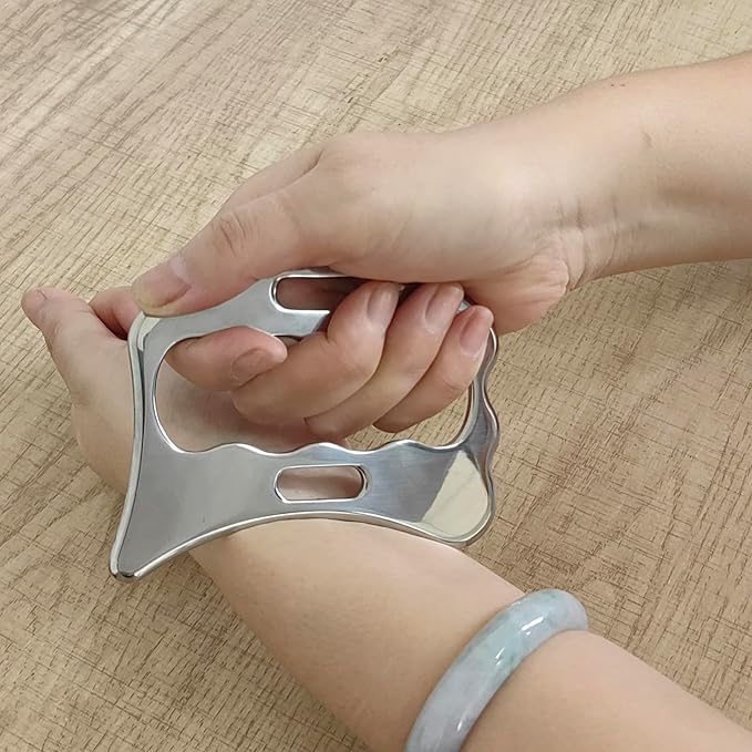 BYYDDIY SD 2 in 1 304Stainless Steel GuaSha Muscle Scraper Tools Set,Scar Tissue Tool,Physical Therapy Tools,Muscle Scraping Tool,Massage Scraper,IASTM Tools,Soft Tissue Massage Tool (SD2)