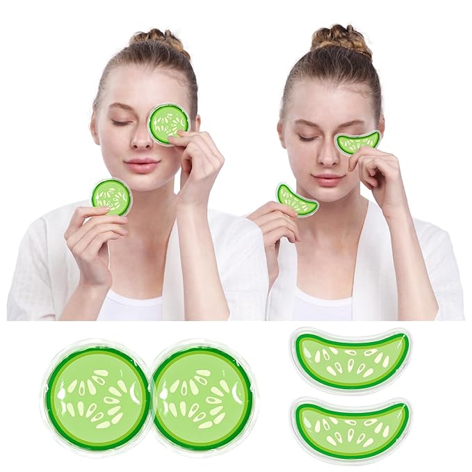 ZNÖCUETÖD Reusable Gel Eye Pads for Puffiness & Dark Circles - Cold/Warm Therapy Compress with Cooling Under Eye Patches, Reduces Wrinkles & Redness, Pain Relief Eye Mask for Relaxation