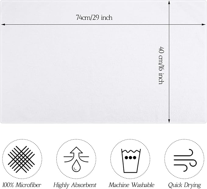 Shimeyao 26 Pcs Salon Bleach Proof Towels Highly Absorbent Hair Towels Hand Facial Cloths Bleach Resistant for Salon Barber Spa Beauty Bath Hair Stylist(White,16 x 29 Inch,Classic)