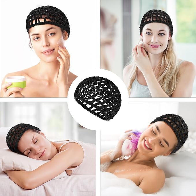 Wig Cap Thick Long Hair Caps Adjustable Net Mesh Braided Weaving Making Crochet Sew Weave Fishnet Grip Headband