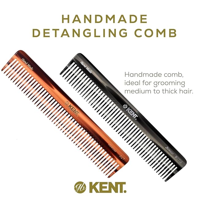 Kent 92T-92 G Wide Tooth Women’s Detangler Comb for Curly, Wavy, and Thick Hair – Ideal for Use on Wet Hair – Gentle, Shower Comb for – Anti-Static, Smooth - Styling Tool by Kent
