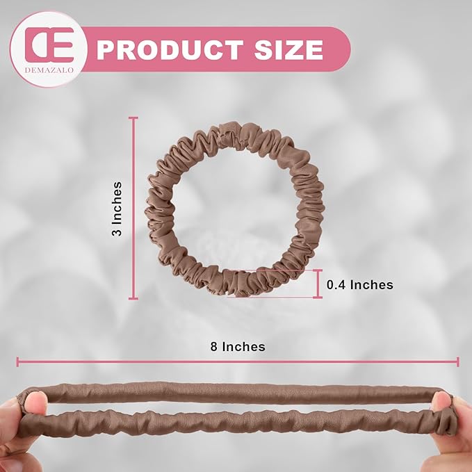 6Pcs Silk Hair Ties Small 22 Momme 100% Pure Mulberry Silk Scrunchies for Women Girls Thin Skinny Hair Sleep Scrunchies No Damage(Color 03)
