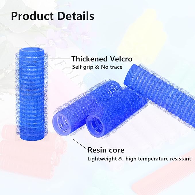 18PCS Self Grip Small Hair Curlers Heatless Roller Hair Curlers Pro Salon Hairdressing Curler DIY Curly Hairstyle Hair Rollers Tools Rat Tail Comb for Women Medium Short Hair(0.8 x 2.4 Inch)