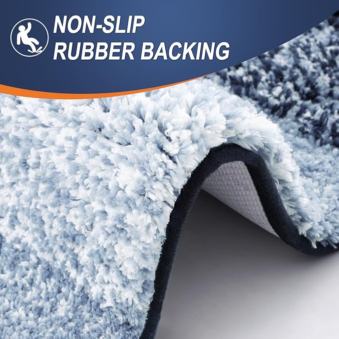 OLANLY Microfiber Bathroom Rugs Sets 3 Piece, 30"x20"+24"x16"+24"x20"