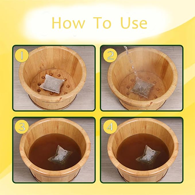 30Pcs Foot Soak Foot Bath Bag Spa Relaxation for Muscle Natural Mugwort Herb Bath Soak to Remove Leg Slimming Bath Bag Foot Care