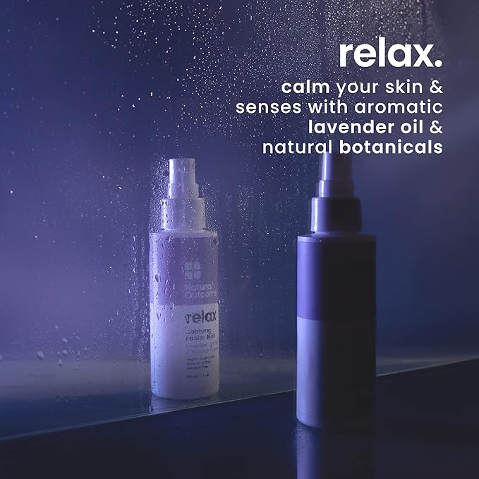 natural outcome Calming Face Mist and Setting Spray - Aromatherapy Face and Body Mist, Relaxing Pillow Mist with 100% Pure Lavender - 4 oz
