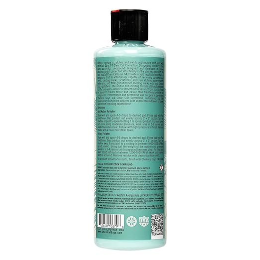 Chemical Guys, C4 Clear Cut Correction Compound for Paint Defects, 16 oz