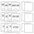 Segbeauty Bathroom Labels for Soap Dispenser, 18pcs 2.5in White Waterproof Removable Self-Adhesive Stickers, Reusable Shampoo Conditioner Hand Soap Lotion Shower Dispenser Bottles Label Stickers