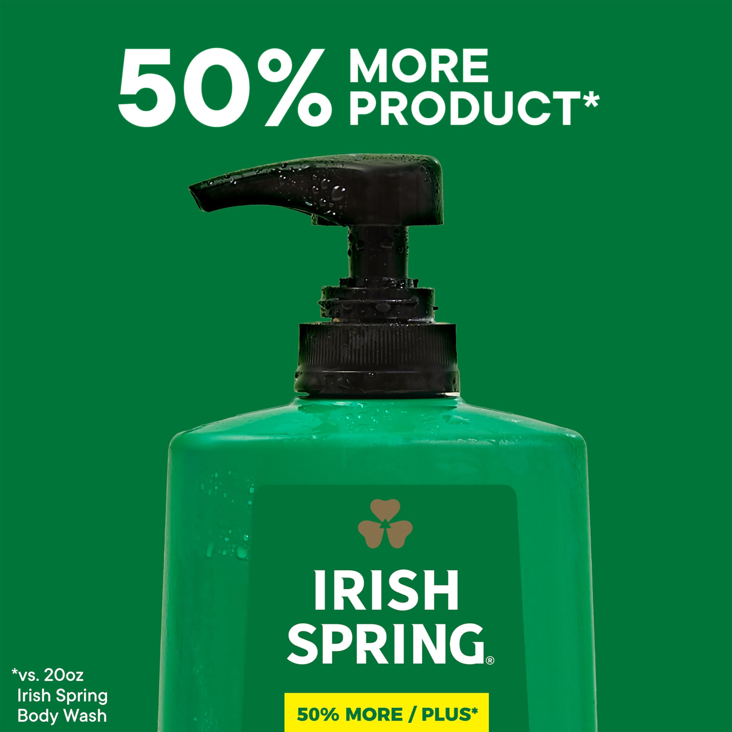 Irish Spring Body Wash for Men, 24 HR Fresh, For Face and Body, Paraben Free, Original Scent, 30 fl oz