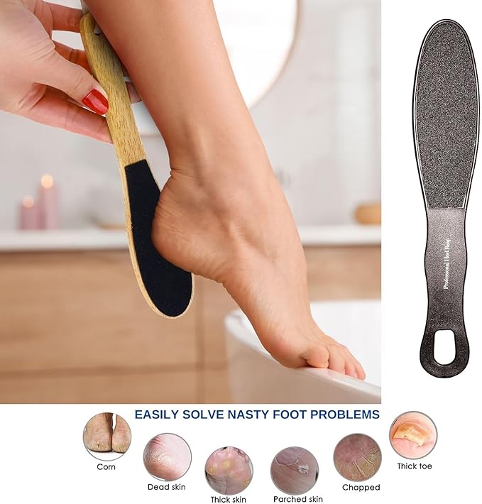 Professional Heel File, Foot Scrubber, Foot File and Callus Remover for Feet, Remove Hard Skin, Can be Used on Both Wet and Dry feet, Callus, Dry, and Dead Skin Removal (Large) (1 Pack)