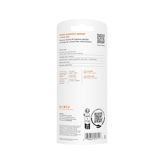 Real Techniques Miracle Complexion Sponge + Case (Packaging May Vary)