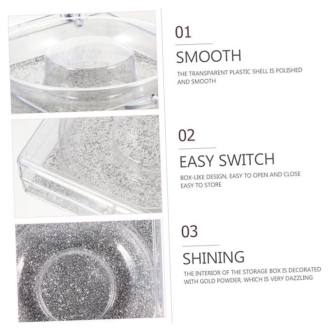 WOONEKY 6pcs Transparent False Eyelash Storage Box Compact Organizer for Packing and Travel Beauty Salons and Personal Use
