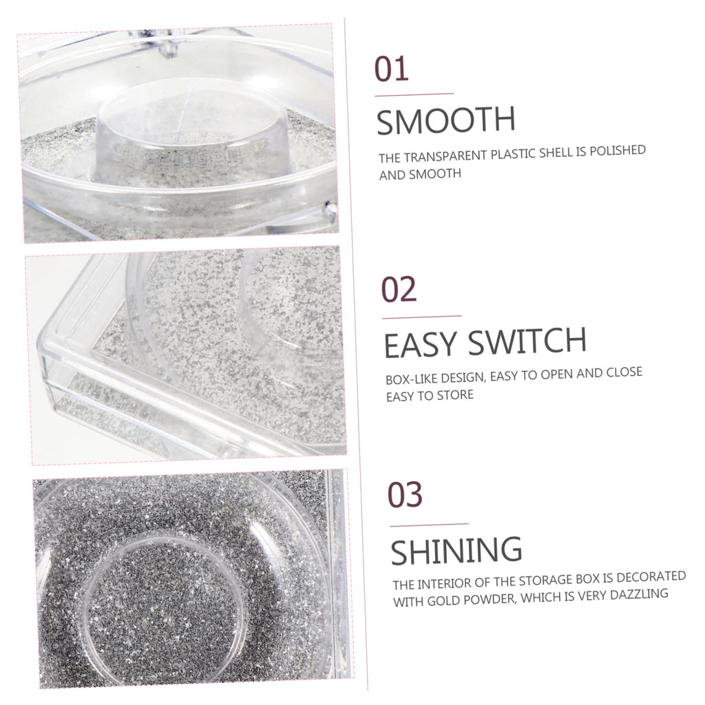 WOONEKY 6pcs Transparent False Eyelash Storage Box Compact Organizer for Packing and Travel Beauty Salons and Personal Use