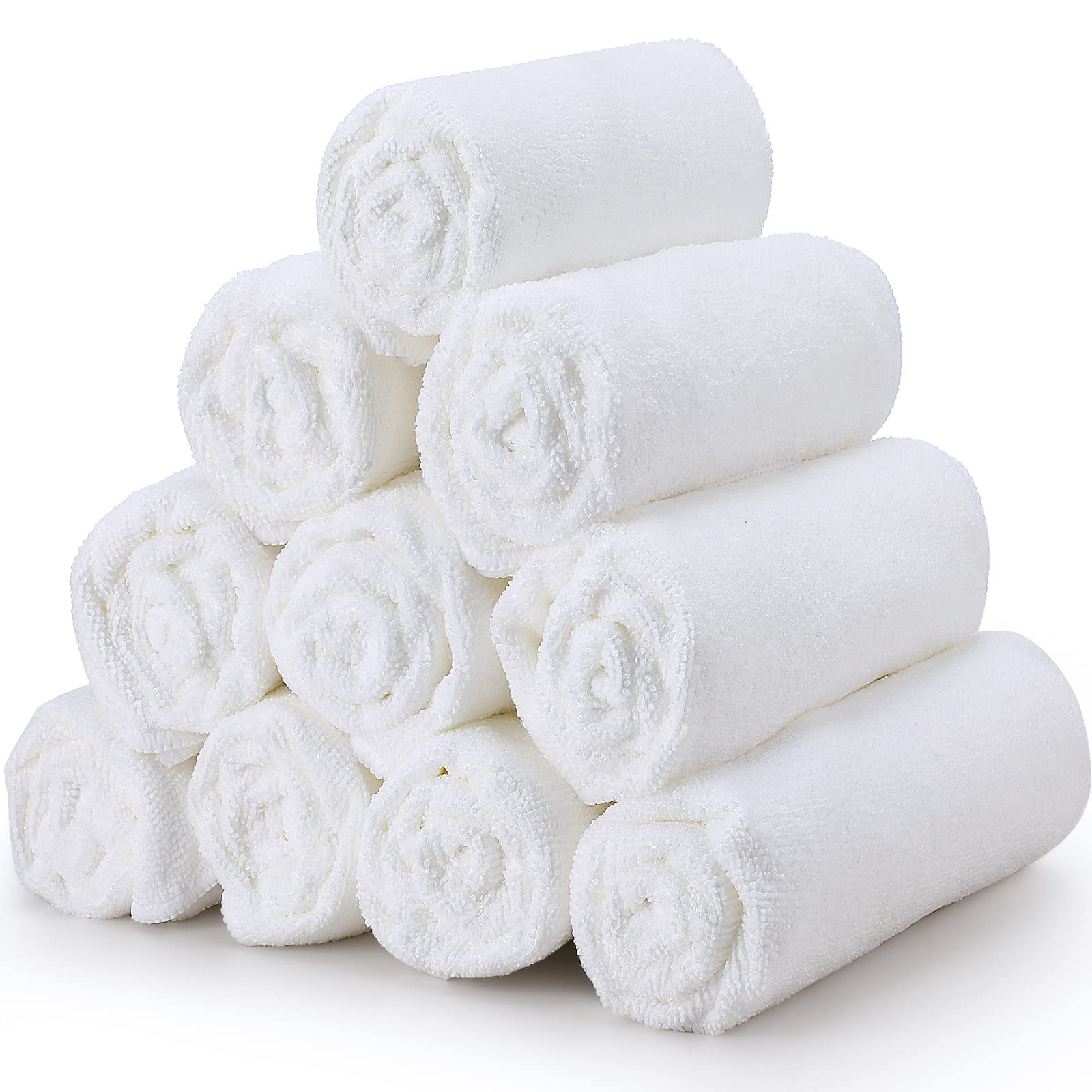 Shimeyao 26 Pcs Salon Bleach Proof Towels Highly Absorbent Hair Towels Hand Facial Cloths Bleach Resistant for Salon Barber Spa Beauty Bath Hair Stylist(White,16 x 29 Inch,Classic)