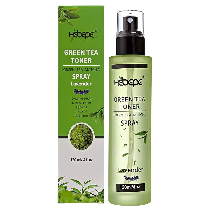Hebepe Green Tea Matcha Facial Toner Mist, Lavender Soothing Care, 120ml