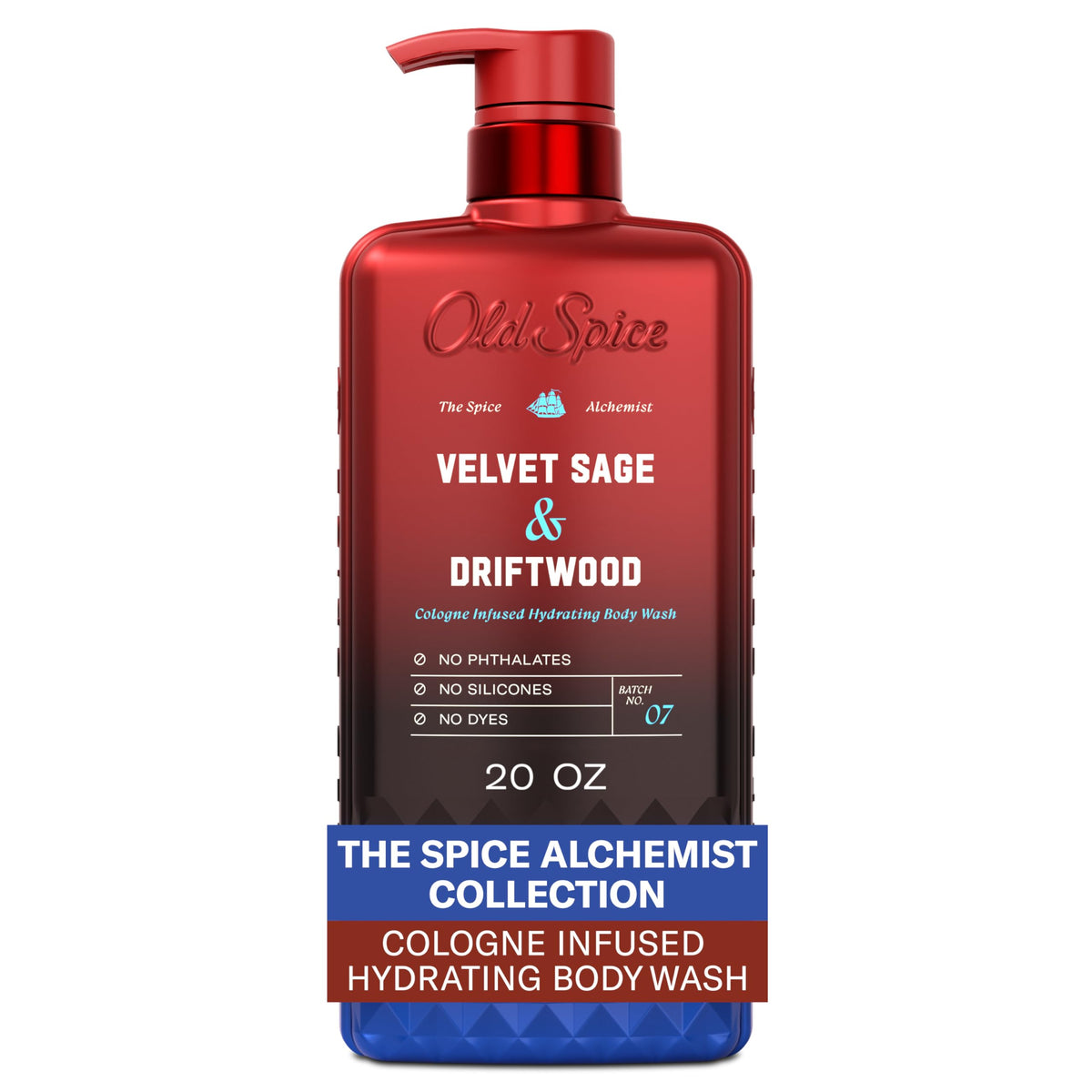 Old Spice Body Wash for Men, Velvet Sage & Driftwood Scent, 20 fl oz