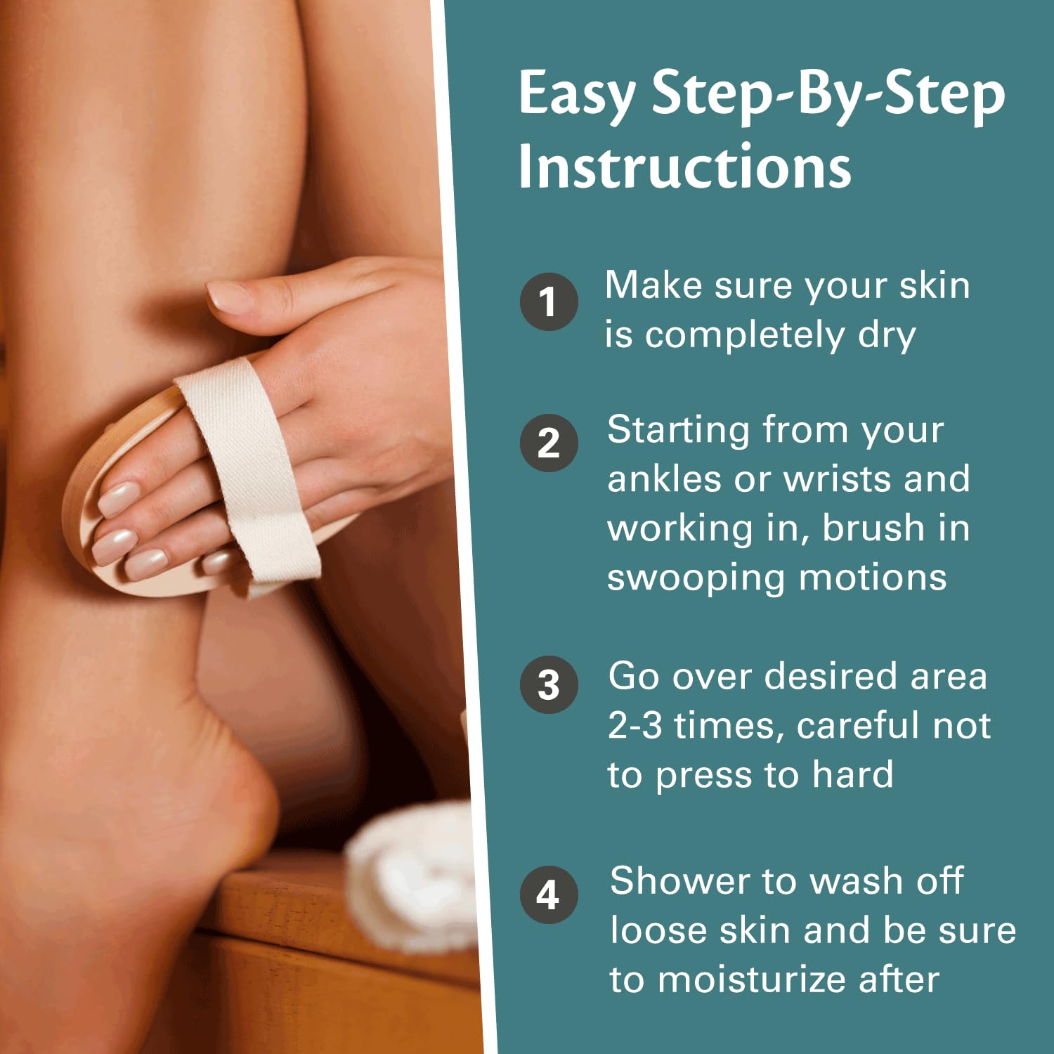 Firm Dry Brush for Body, Firming & Exfoliating Body Brush by M3