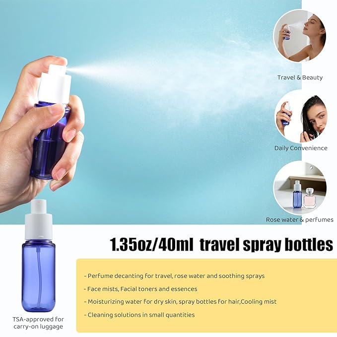 GearTrust TSA Travel Size Bottles for Toiletries, Shampoo Travel Bottles