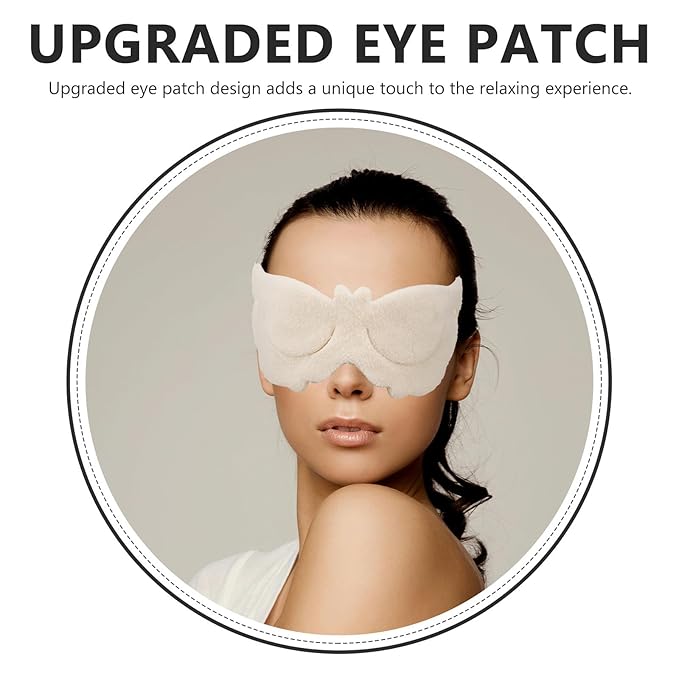 Luxshiny Thickened Hot Cold Compress Face Towel with Eye Mask Double-layer Facial Steaming Towel for Beauty and Skin Care with String for Facial Hot and Cold Therapy