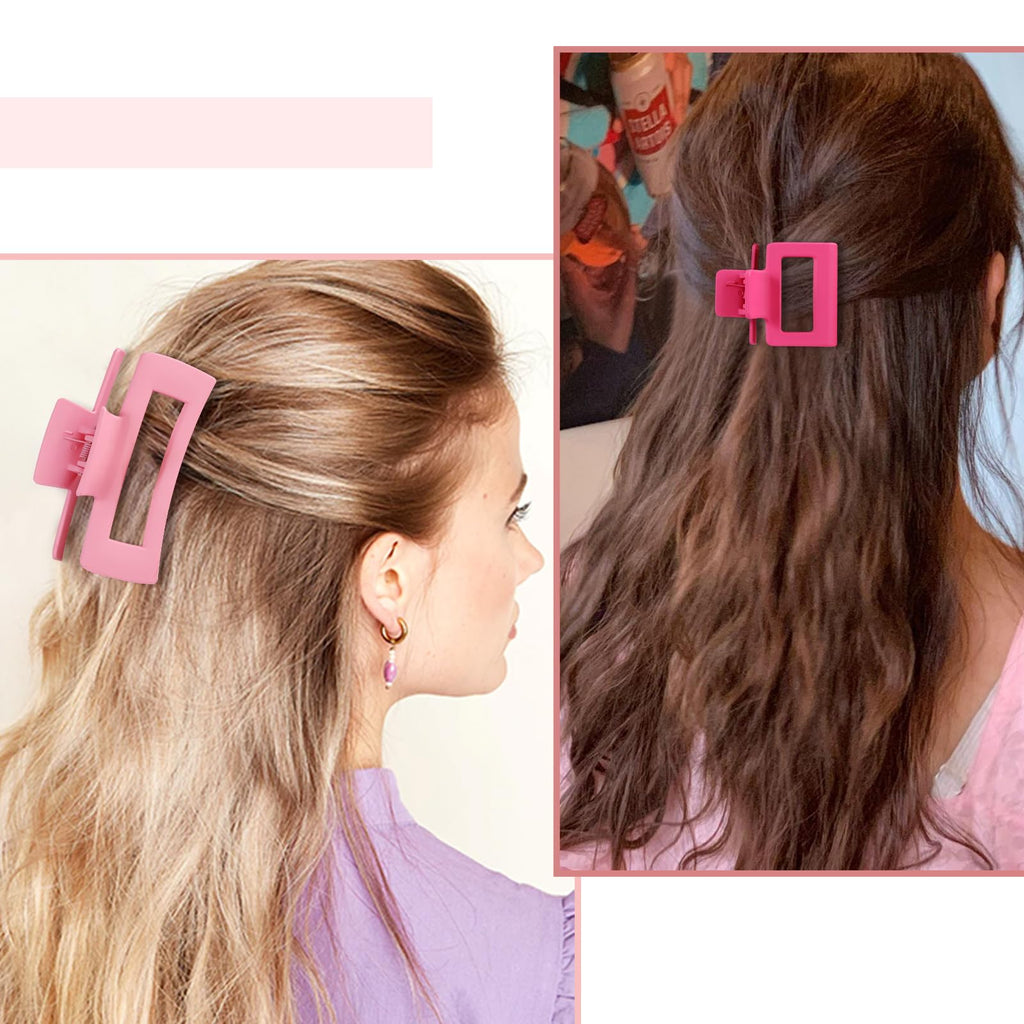 Hair Claws 16 Pcs Hair Clips for Women Thin Thick Curly Hair Large and Small Matte Banana Clips Strong Hold Nonslip