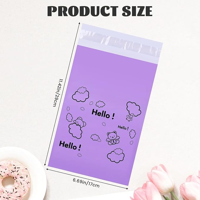 Sanitary Disposal Bags 100 Pcs, 7x12 Inch Purple Hygiene Bag for Feminine Use, Opaque Self-Sealing Period Bag, Odor Proof Tampon Waste Pouch, Portable Sanitary Napkin Disposal Bags for Bathroom