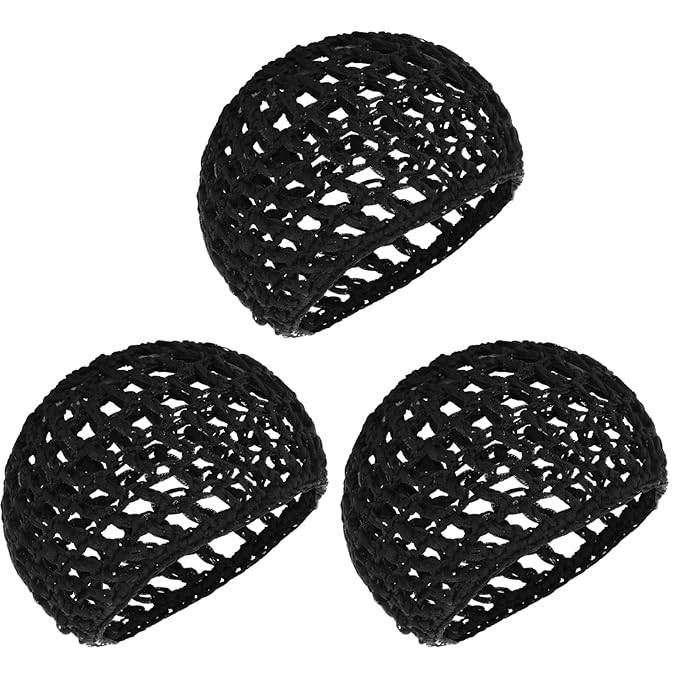 Hair Net For Women 3 PCS Sleeping Wrap Sleep Press Cap Crochet Wraps Mesh Bonnets Curly Straight Hair Drying Caps Wig Hairnet Sew In Weave Snoods Bonnet Bathing Accessories Shower Caps