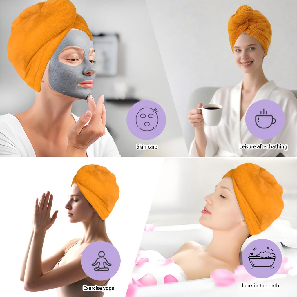 AGKXHDEC Microfiber Hair Drying Towel Wrap,Hair Turbans Towel for Wet Hair