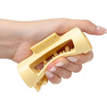 Mello Medium Hair Clip - Flexible Comfort Hair Claw for Women, Strong Hold for Thick & Thin Hair Styling, Durable Material, Matte Non-Slip Finish, Made in Korea, Patent Pending (Yellow, Medium)