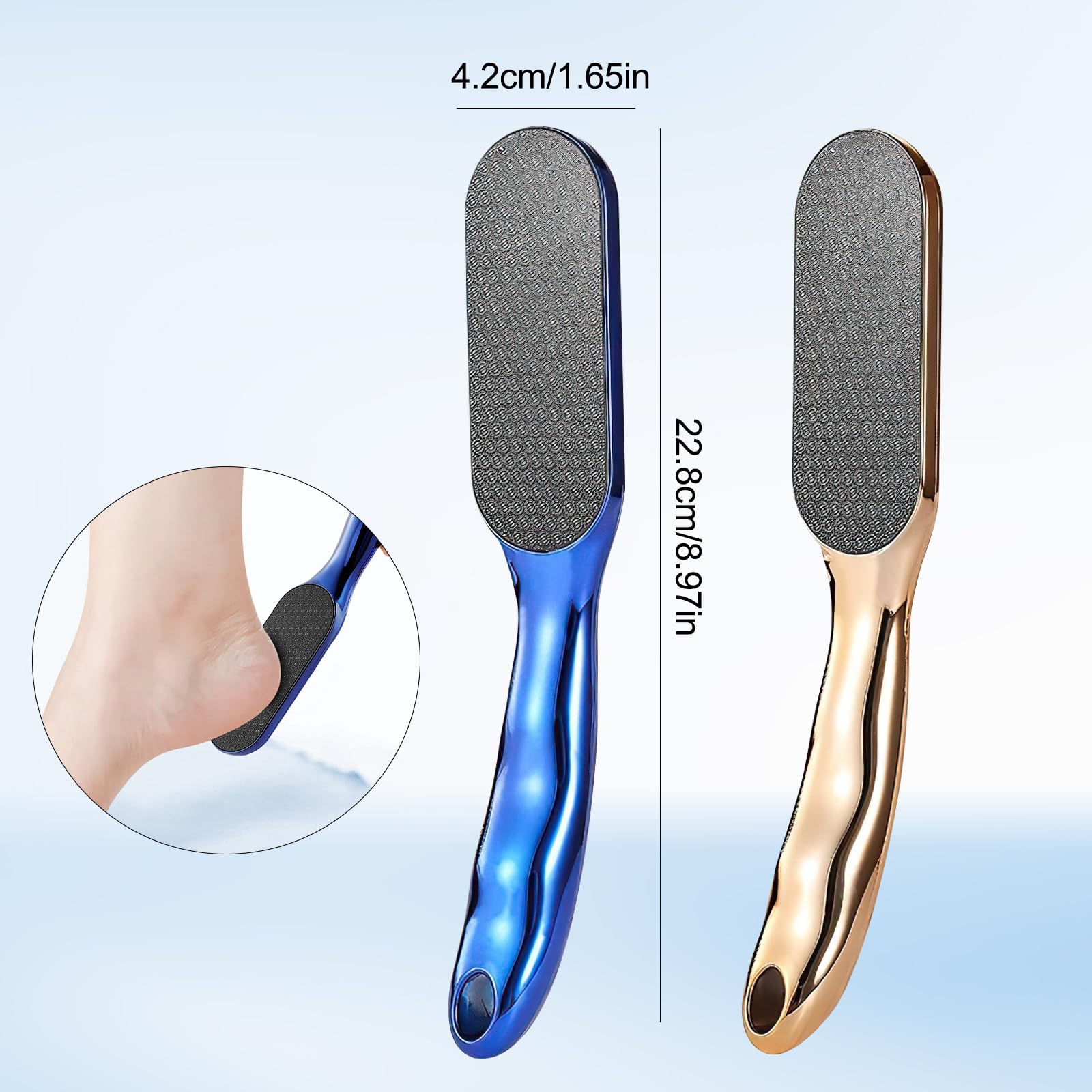 Veinsgrain Foot File, Nano Glass Foot File, Hard Skin Remover Nano-Glass Foot File, Veins Grain Foot File, Professional Foot Care Tools, Pedicure Tool for Smooth Feet (Blue)
