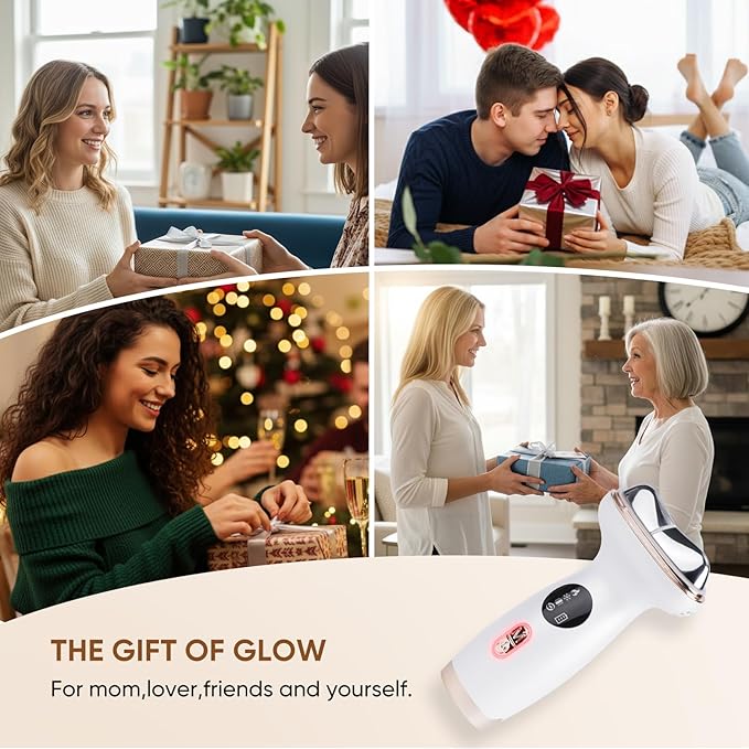 Kdune 7-in-1 Microcurrent Facial Device, Red Light Therapy Face Massager with Hot & Cold Gua Sha for Morning Depuffing & Daily Skin Care