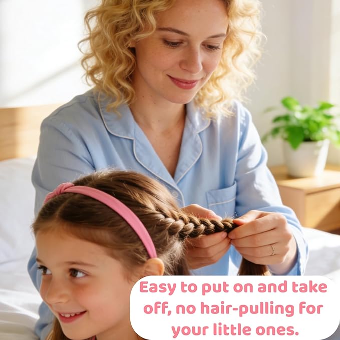 Tunbao 500 Psc Baby Hair Ties,Soft Cotton Toddler Hair Ties,Small Seamless Hair Bands for Girls and Kids,Multicolor Hair Elastics Ponytail Holders