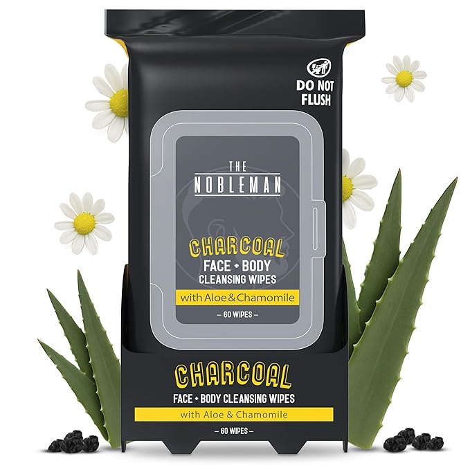 Charcoal Face + Body Cleansing Wipes