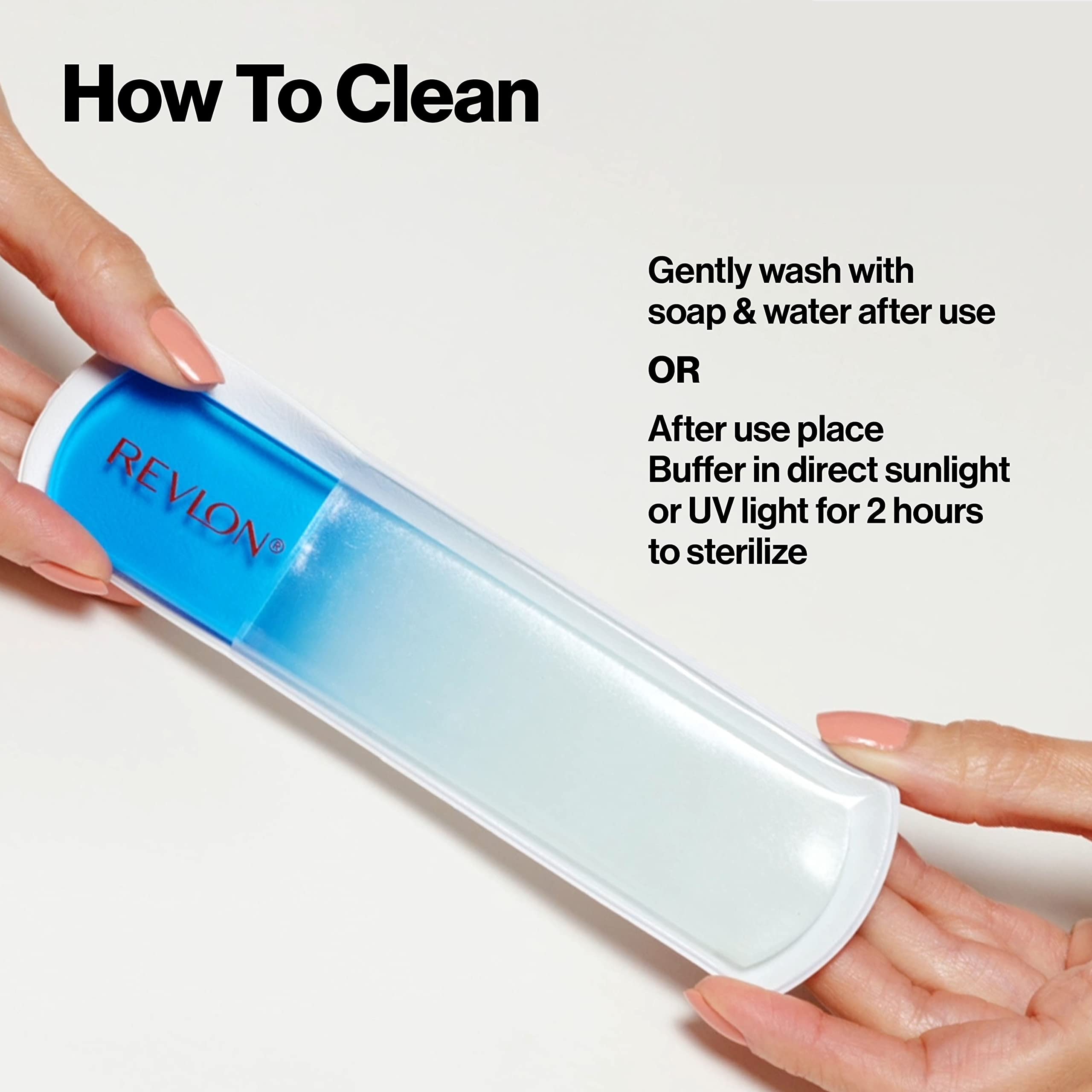 Revlon Glass Foot File and Buffer, Pedicure Tool, Callus and Dead Skin Remover, 1 Count