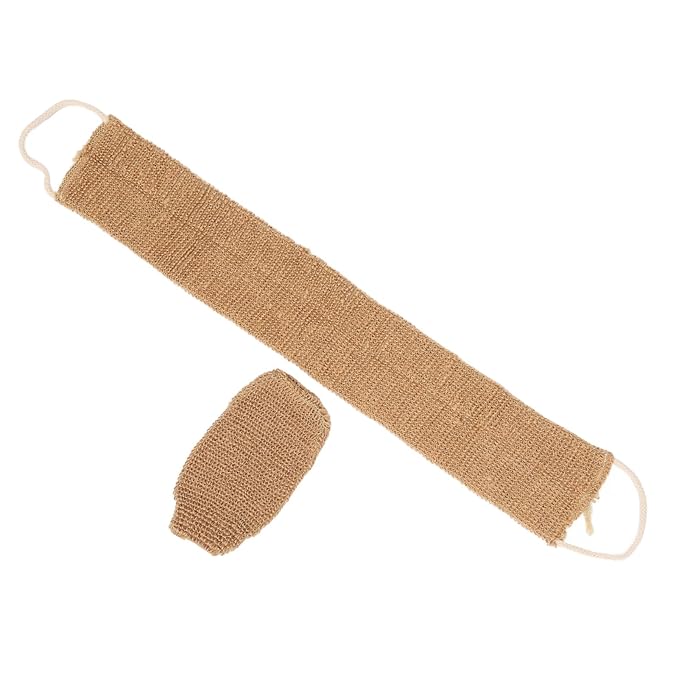 Back Scrubber with Textured Ultra Soft Microfiber Glove Strap Spa Quality Exfoliation for Home or Travel