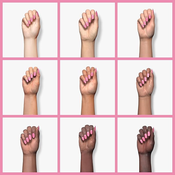 Honeybee Gardens Water-Based Nail Enamel, Valentine, Matte True Medium Pink, Eco-Friendly, Odorless & Vibrant Polish, 0.5 fl oz