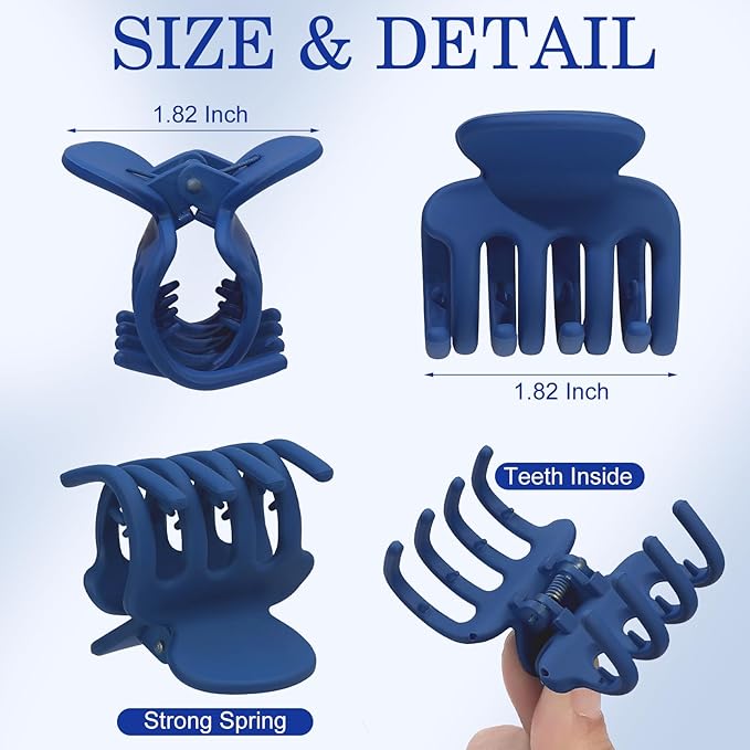 Sisiaipu 12Pcs Hair Clips for Women 1.8 Inch Small Claw Clips for Thin Hair Medium Hair Claw Clips for Thick Hair Accessories for Women Girls (Dopamine)