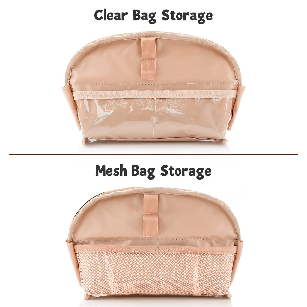 Ethereal Large Cosmetic Bag, Marble Black Travel Makeup Bag Waterproof Makeup Organizer Bag Portable Makeup Bag Purse Small Toiletry Bag for Women