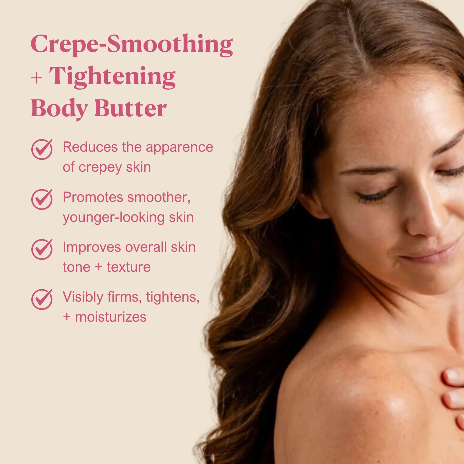 Nakery Skin Toning Body Butter for Women - Firming Body Lotion for Women - Peptide Infused Body Lotion for Crepey & Sagging Skin - Firming Lotion for Neck, Arms & Legs - Summer Rain