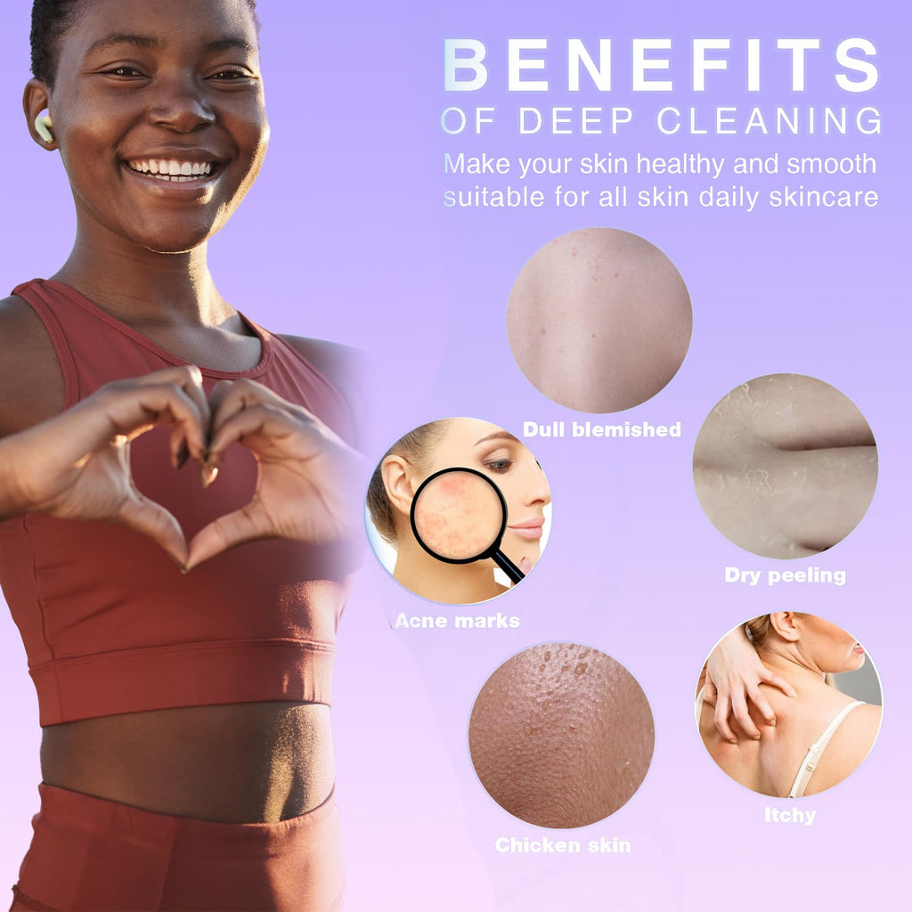 6 Pieces African Bath Sponge African Net Long Net Bath Sponge Transform Your Shower Routine with African Bath Sponges for Exfoliated, Silky Smooth Skin (Pink, Yellow, Purple, Blue, Black, Off-White)
