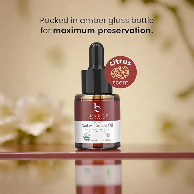 Organic Nail and Cuticle Oil - USA Made Nail Oil for Growth & Strength