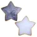 2 PCS Resin Nail Art Palette Nail Polish Palette Mixing Plate Plates White Stars Shape Makeup Plate Nails Gel Color Makeup Display Board Pallet for Art Tip Holder Display