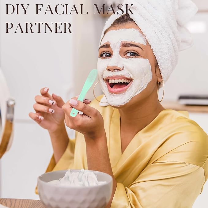 6Pcs Large Makeup Scoops Spatulas Plastic Cosmetic Spatula Face Mask Spoon Stick Applicator Beauty Spa Facial Skin Care Tools for DIY Cream Lotions Moisturizers Mixing and Sampling