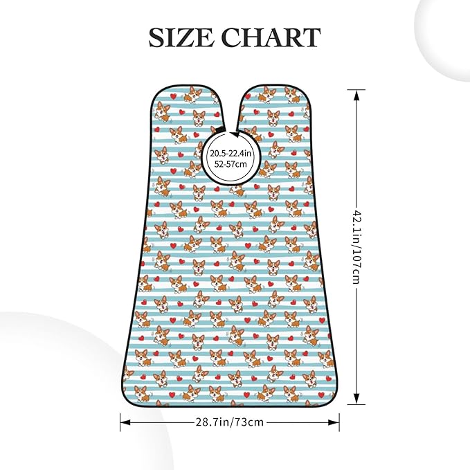 Professional Beard Bib, Non-Stick Hair Catcher Apron Waterproof, Shaving Grooming Essential for Men Dad, Cute Love Hearts Shave Bib
