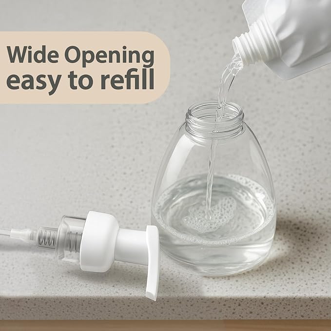 Bar5F Foaming Soap Dispenser Pump Bottle for Dr. Bronner's Castile Liquid Soap 8.5-Ounce Pack of 2
