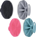 INNERNEED Food-Grade Soft Silicone Body Scrubber Shower Brush, Pack of 4