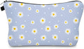 Aiphamy Cute Travel Makeup Bag Cosmetic Bag Small Pouch Gift for Women (Daisy)