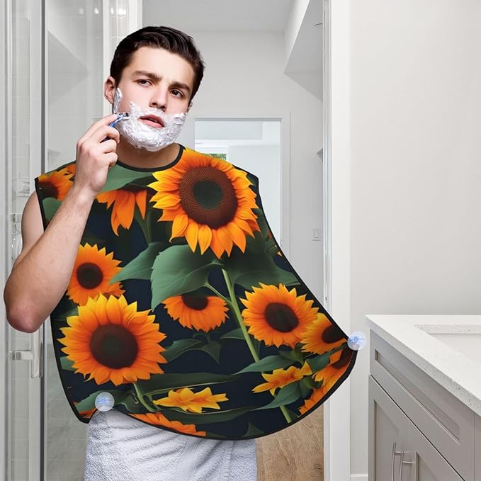 Pinks Cotton Candy Print Beard Bib Shaving Apron, Beard Hair Trimming Cape Gift For Dad