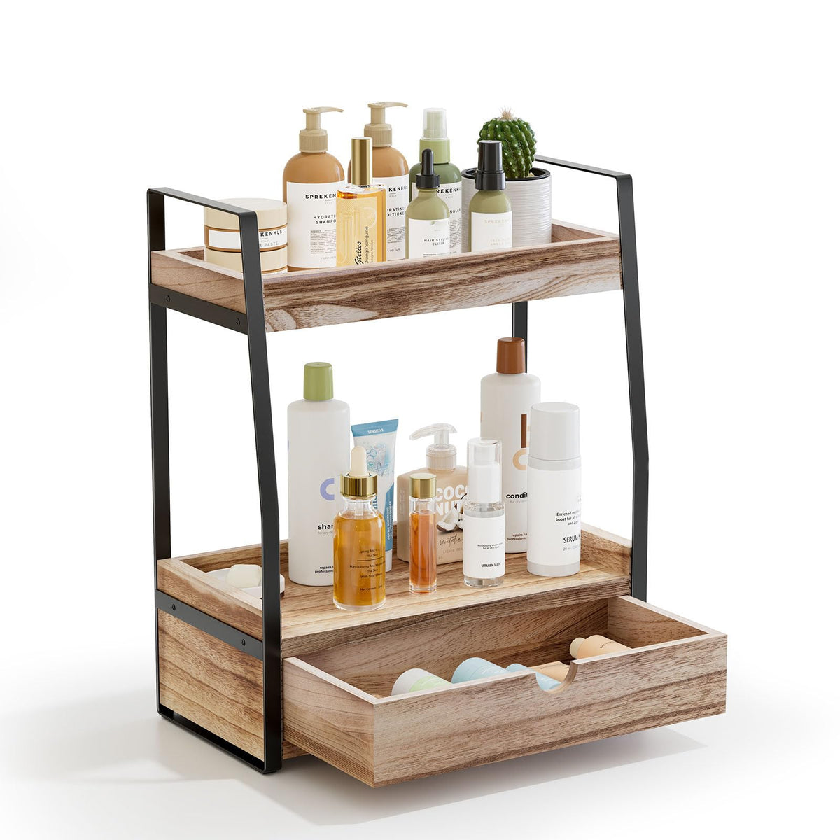 Boulphia 2-Tier Bathroom Organizer (White - New)