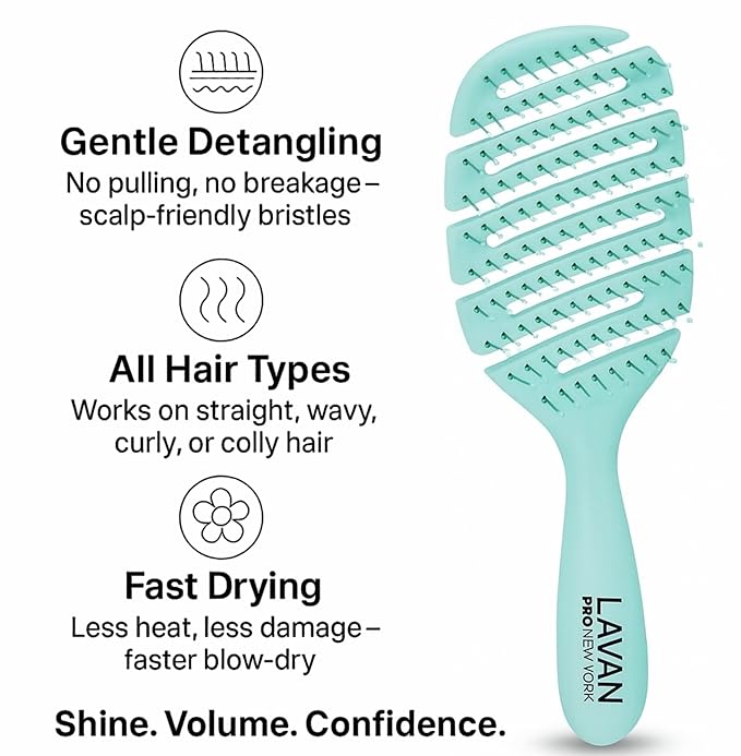 Flex Detangling Hair Brush (Turquoise)