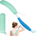Back Scrubber for Shower, 15.35" Long Handle Shower Brush for Body, Back Brush for Shower for Men Women, Long Handled Bath Sponge for Deep Clean, Exfoliating, Anti-Slip Curve Handled Back Scrubber